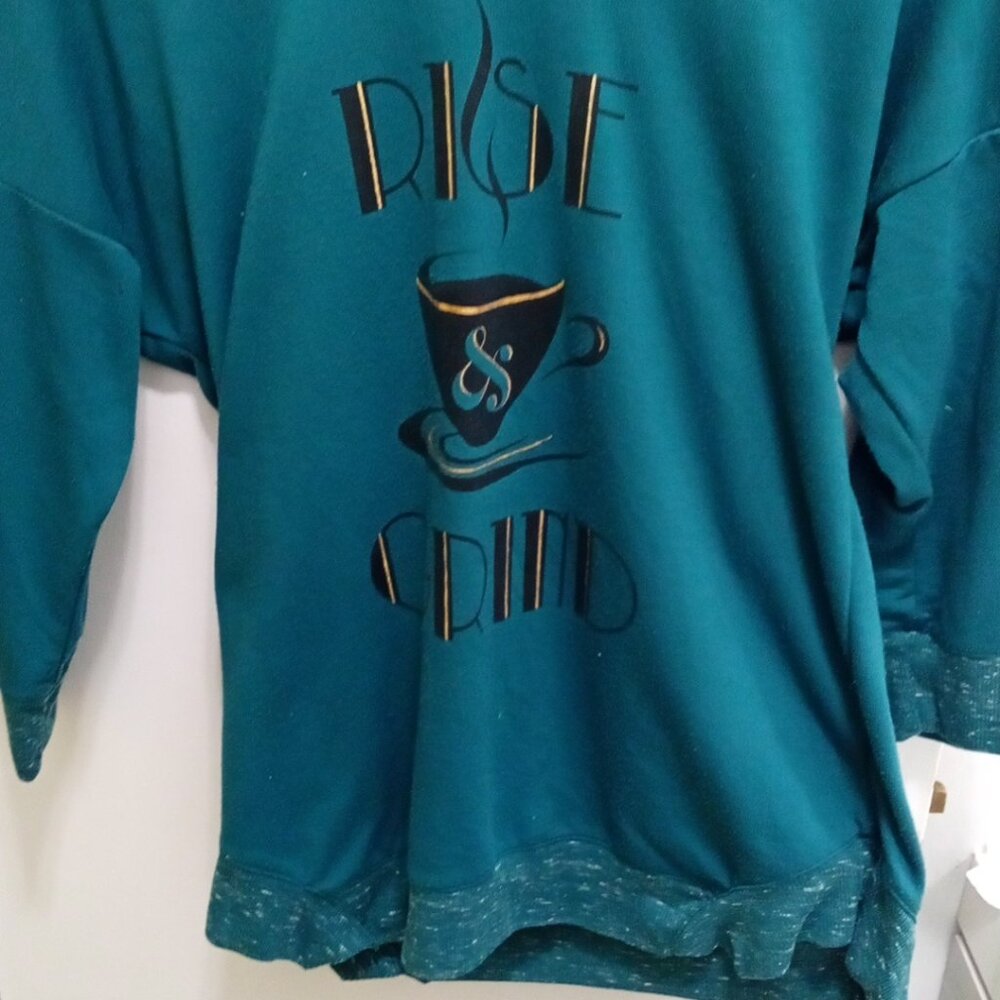 Emerald Green Rise & Grind Large Women's Long sleeve shirt